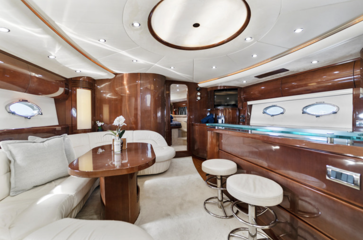 Luxury yacht on the water